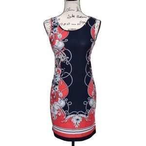 MLLE GABRIELLE Sleeveless Multicolor Floral Print Dress SIZE PS